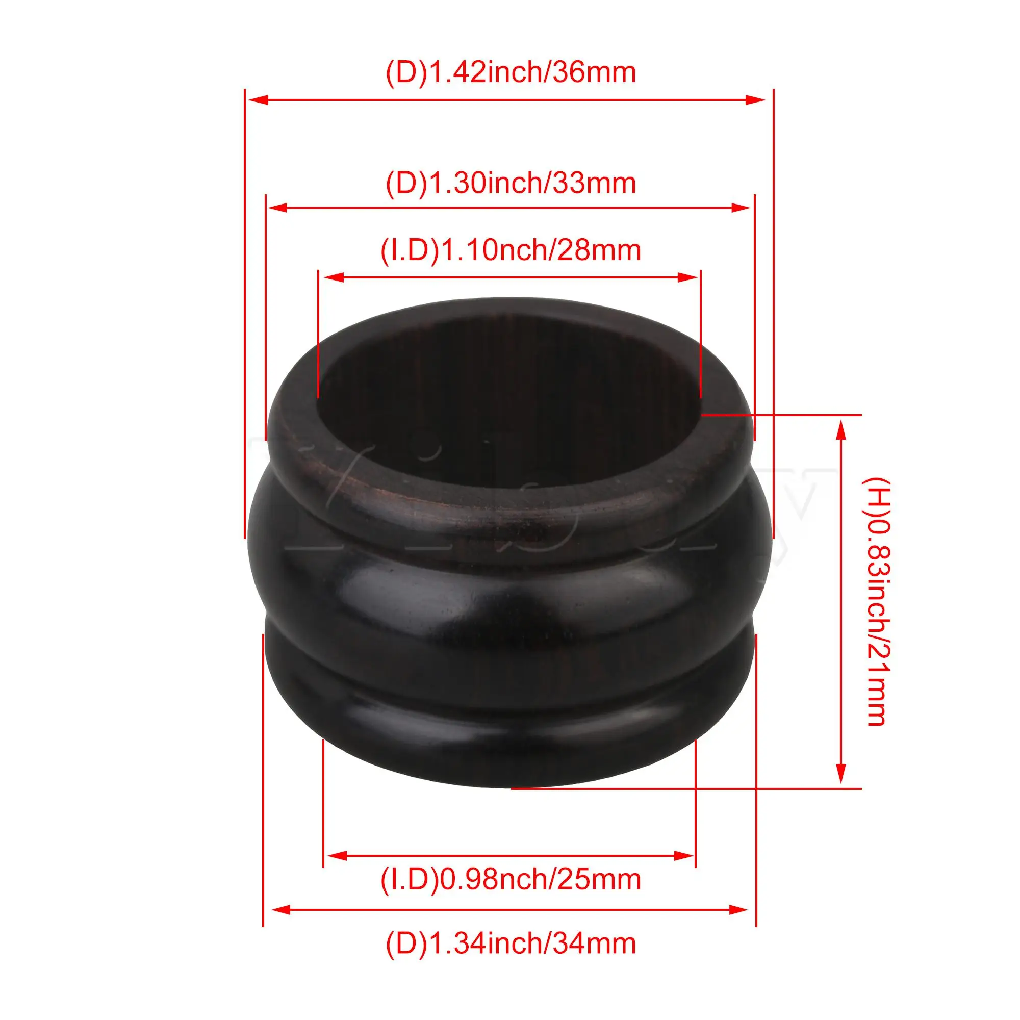 

Yibuy Ebony Mouthpiece Ligature Clip 28x25mm for Alto Sax Bakelite Mouthpieces