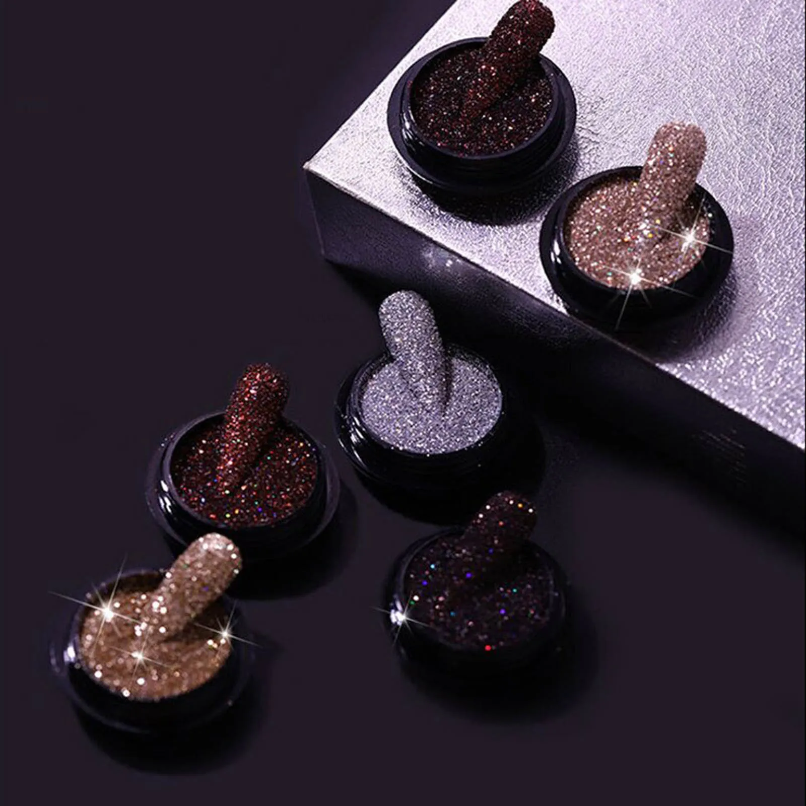 

Rushed Diamond Glitter Sparkles Powders Pigment Nail Art Glitter Powder Decoration NIN668