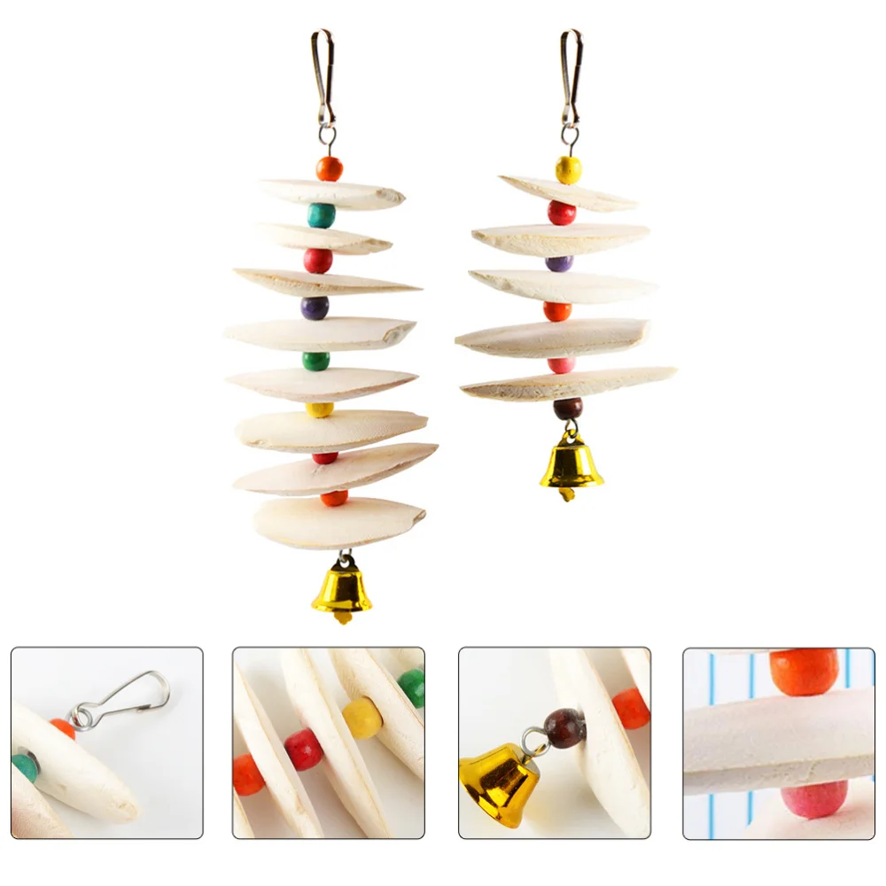 

2Pcs Creative Parrot Toys Bird Molar Plaything Fishbone Toys (Random Color)