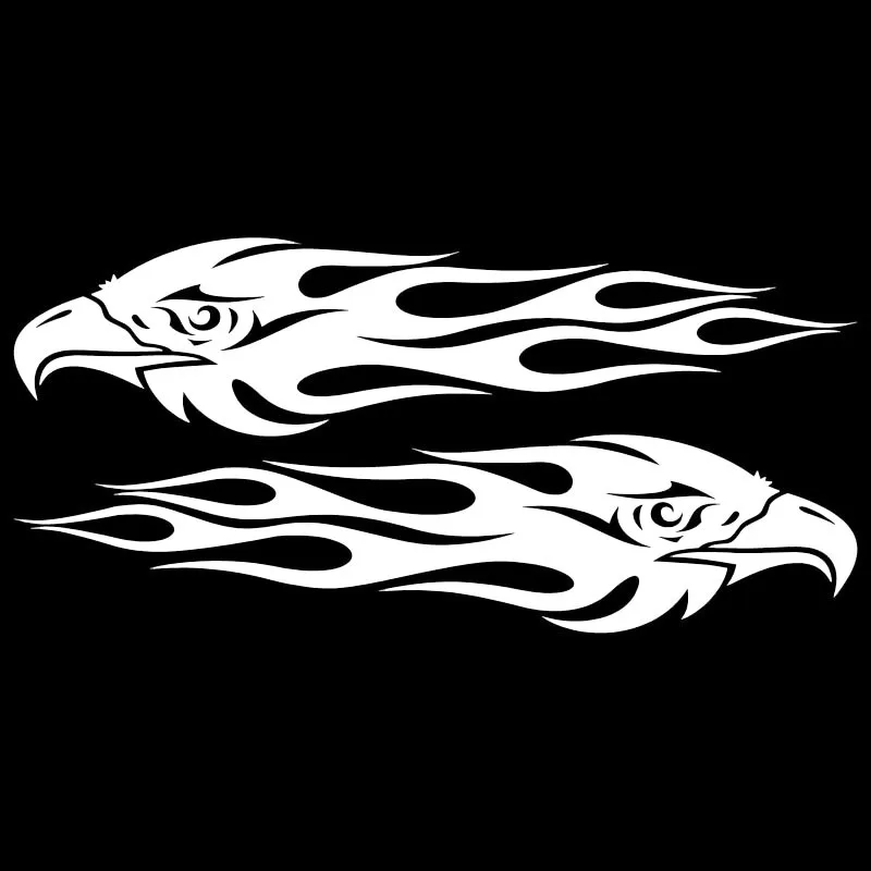 

Car Sticker 3D 20X4.7CM Pair Eagle Flames Sticker on Car Funny Vinyl Stickers Decals JDM Motorcycle Car Styling Accessories