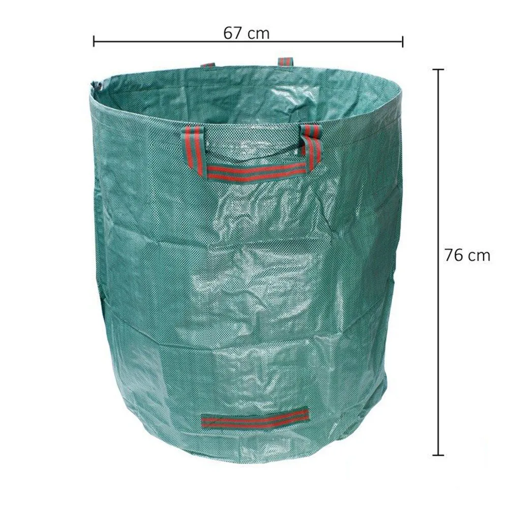 

272L Garden Waste Bag Reuseable Leaf Grass Lawn Pool Gardening Bags A1