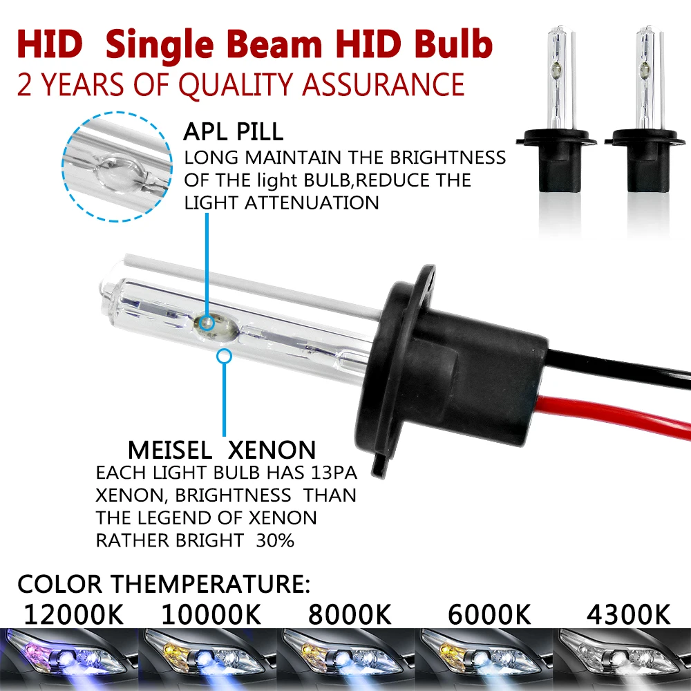2 шт 12В 55 Вт Ксеон H4 лампы H7 H1 H3 Xenon HID Conversion Kit KitH11 H8 9005 Авто галогенные основного
