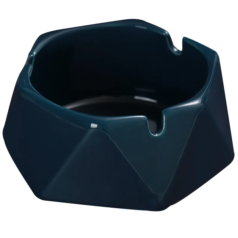

Nordic ceramic geometric personality creative ashtray windproof anti-flying ashtray living room decoration