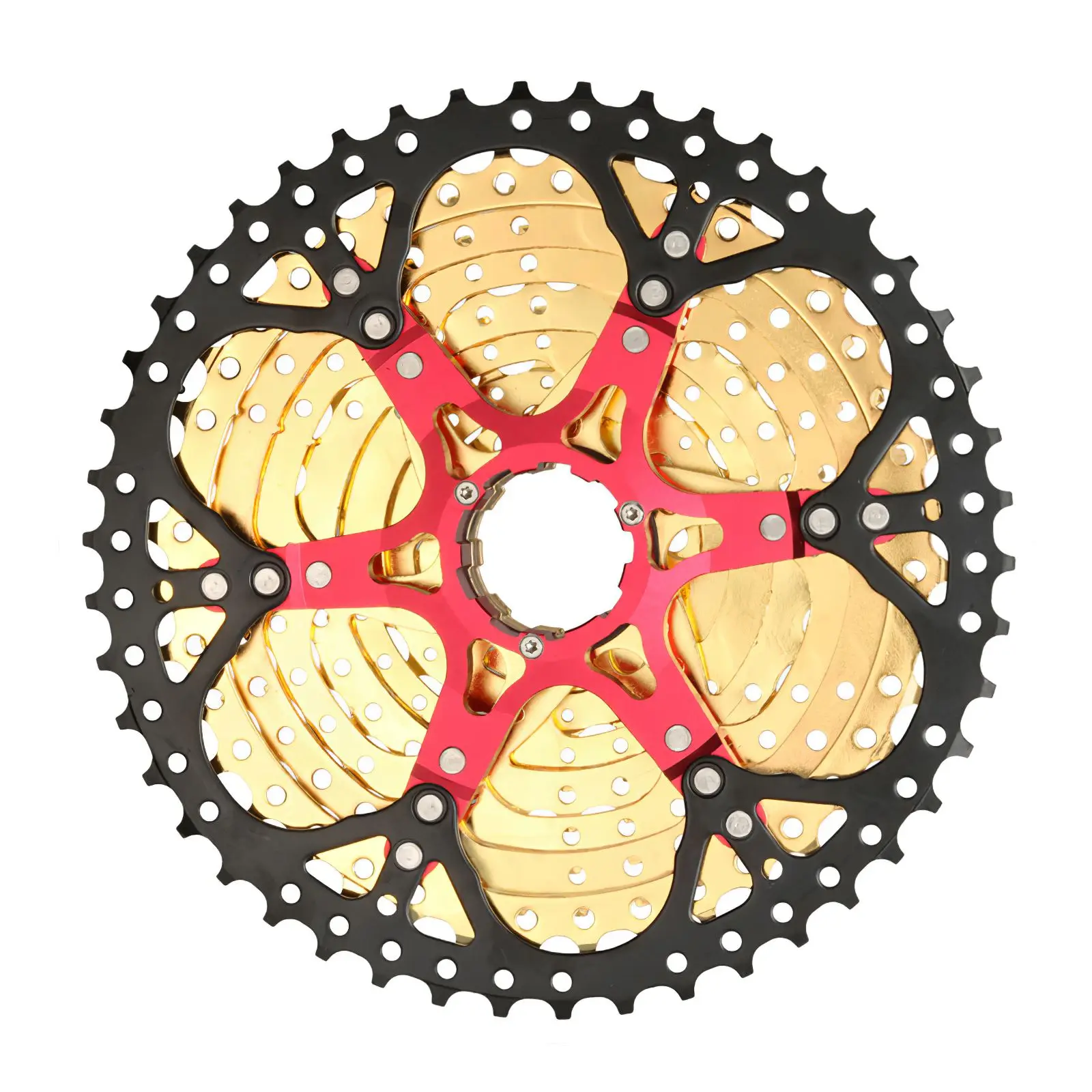 

Design Golden Bicycle Climbing Bicycle Cassette 9 Speeds 46T/50T Chrome-Molybdenum Steel Mountain Bike Flywheel Durable Hollow