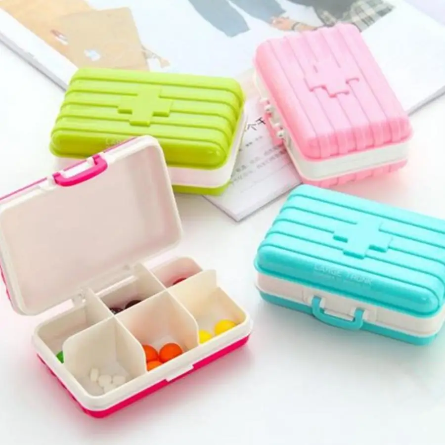 Лак для ногтей органайзер 6 сетки ежедневная Портативный медицина коробка конфет