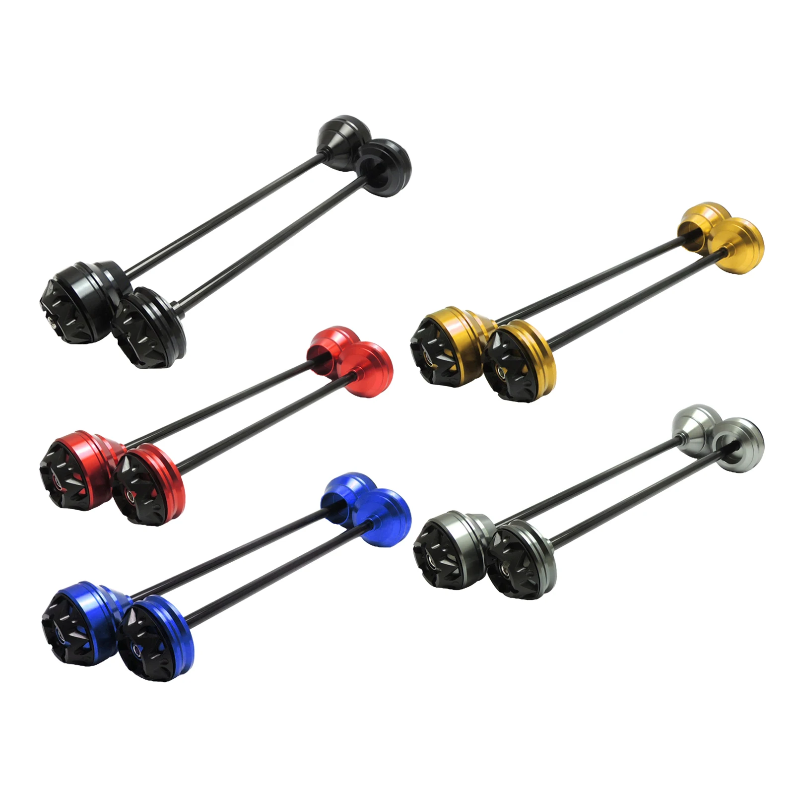 

Слайдеры оси вилки передних и задних колес из алюминиевого сплава с ЧПУ для Yamaha MT-09 2014-2016 Блестящий трассировщик 2015-2016