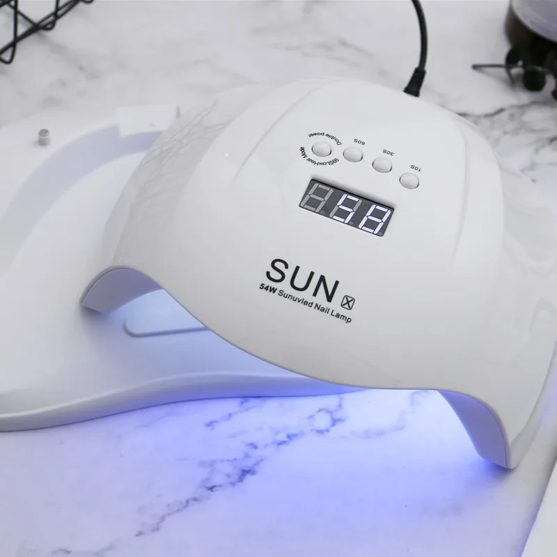 54 Вт Солнечная лампа для маникюра светодиодная УФ ногтей Гель лак леча
