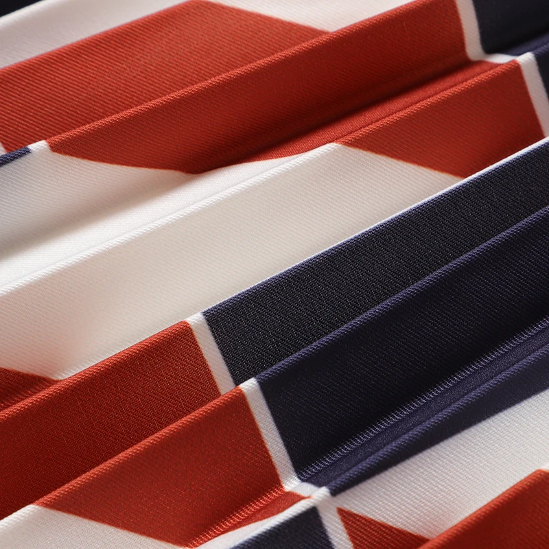 

VERDEJULIAY English Style Multi Plaid Print Dresses Women V-neck Sashes European Casual Wearing Luxury Pleated Mid-Calf Dress