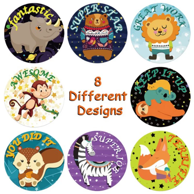 500 шт наклейки награды мотивационные наклейков для детей школьников студентов