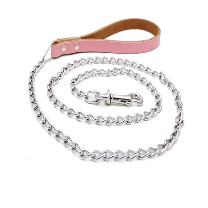 Последний Женский Регулируемый кожаный ошейник колокольчики поводок цепочка
