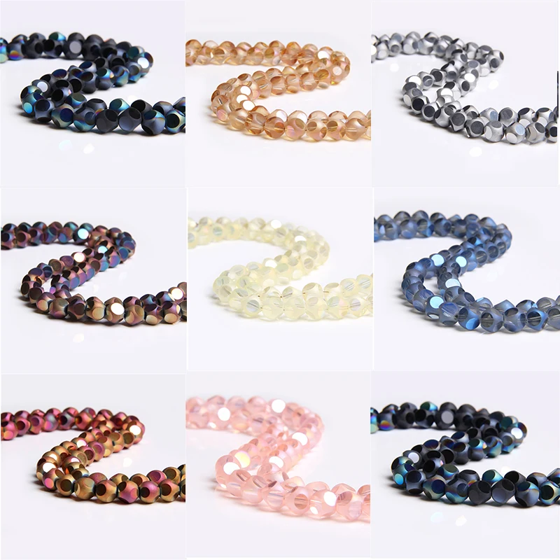 4 мм хрустальные бусины Круглый Многогранный хрустальный шар Серебро Золото