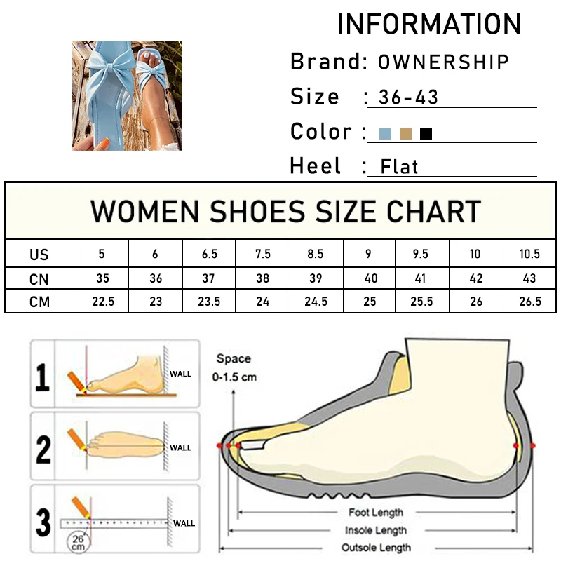

2021 Women Square Toe Bow Slippers Woman Slides Summer Beach Flats Female Casual Shoes Ladies Big Size Comfortable Footwear