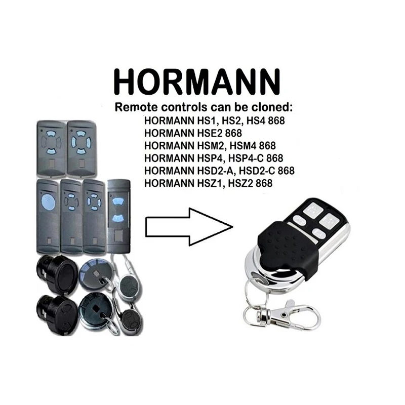 4 канала Hormann HSM4 868 МГц Открыватель гаражных дверей совместим с Hormann HSM2, HSM4 868 МГц команда дистанционного управления дверями