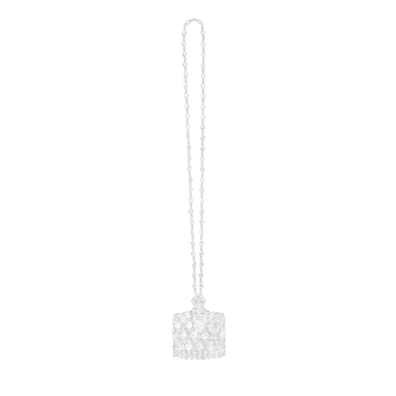 

Muxi ice crack crystal sweet crown small box Necklace bag independent design