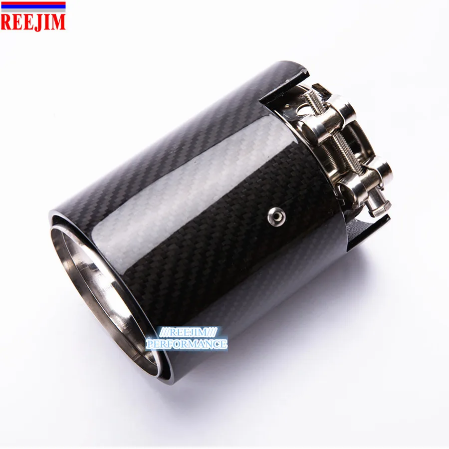 Наконечник для выхлопной трубы из натурального углеродного волокна 2 шт. BMW M