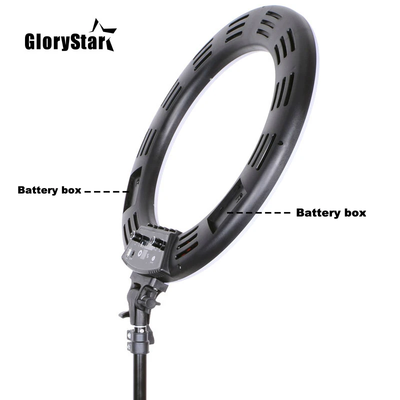 18 inch Dimmable photography ring light 480pcs led beads 60w ringlight lamp makeup tripod batteries rechargeable battery | Электроника