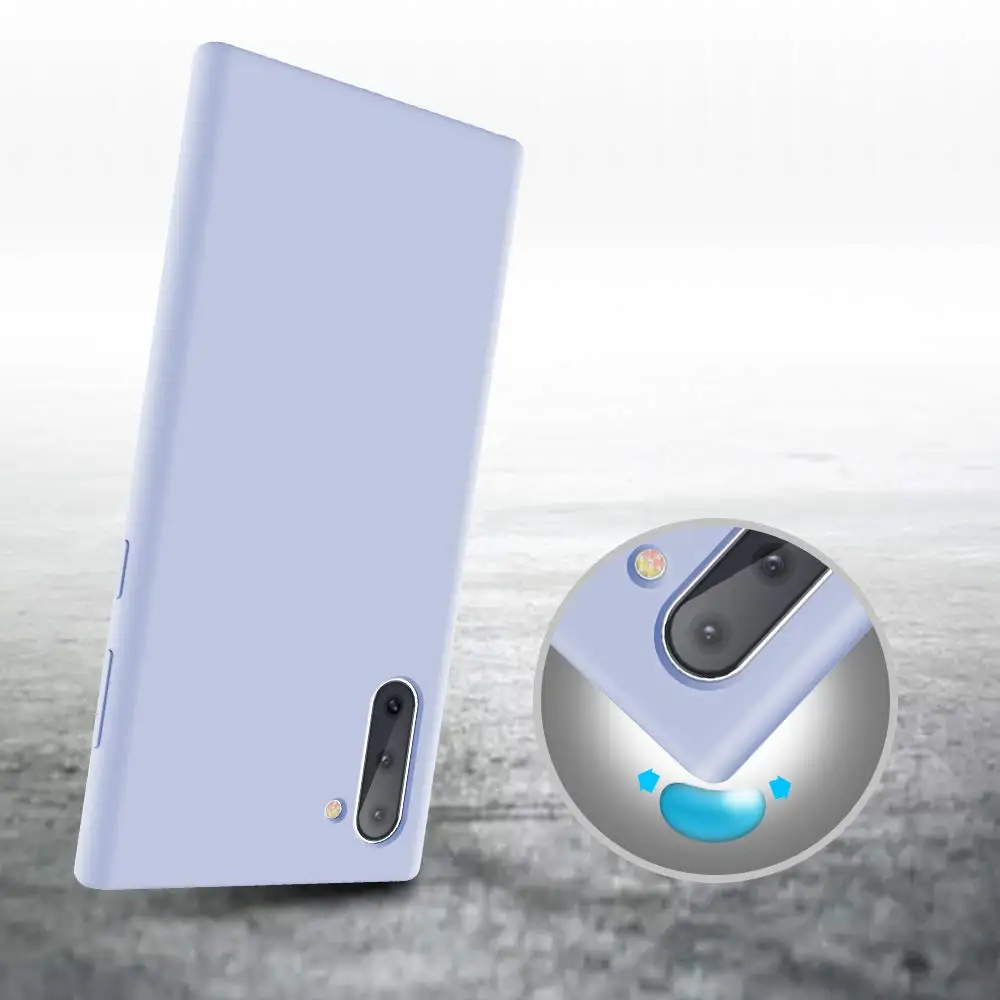 Мягкий Жидкий официальный силиконовый чехол для samsung Galaxy Note 10 Plus 9 8 Pro из ТПУ ткани