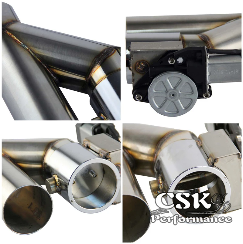 2 5 &quot63 мм двойной Электрический Выпускной вырез Выходная Труба комплект