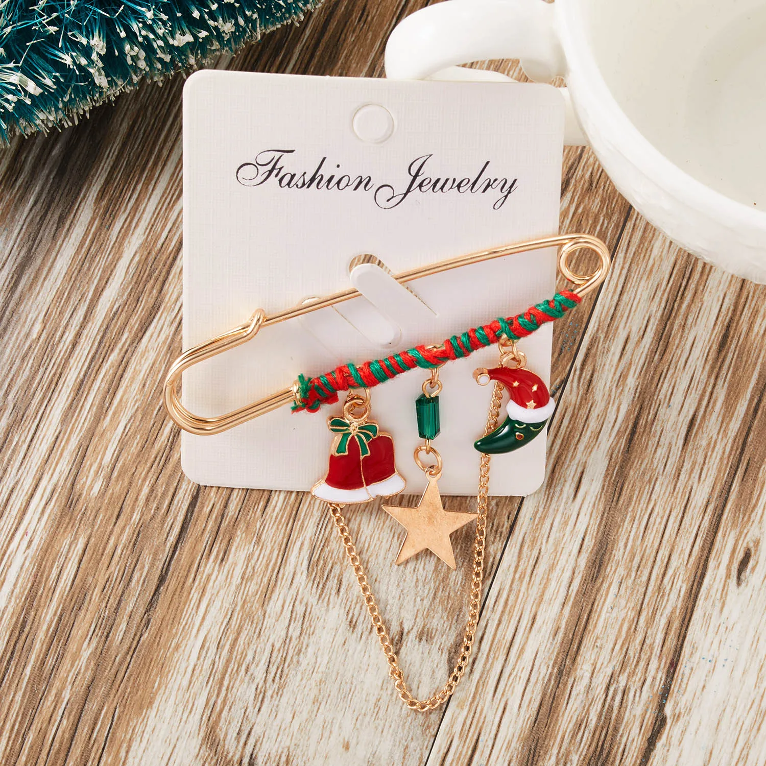 Рождественские Длинные булавки звезда Искусственная елка перчатка венок