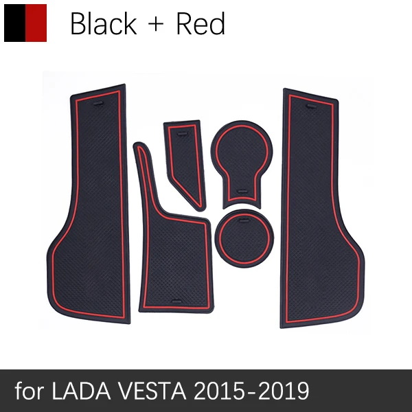 

Противоскользящий резиновый коврик для подстаканника, дверной коврик с желобом для Lada Vesta BA3 2015 ~ 2019 2016 2017, аксессуары, автомобильные наклейки, коврик для телефона