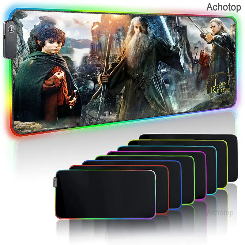 

RGB Anime Mouse Pad Gaming Computer Mousepad RGB Large Mouse Pad XXL Gamer Mousepad Carpet Big Led Mouse Pad Desk Play Desk Mat