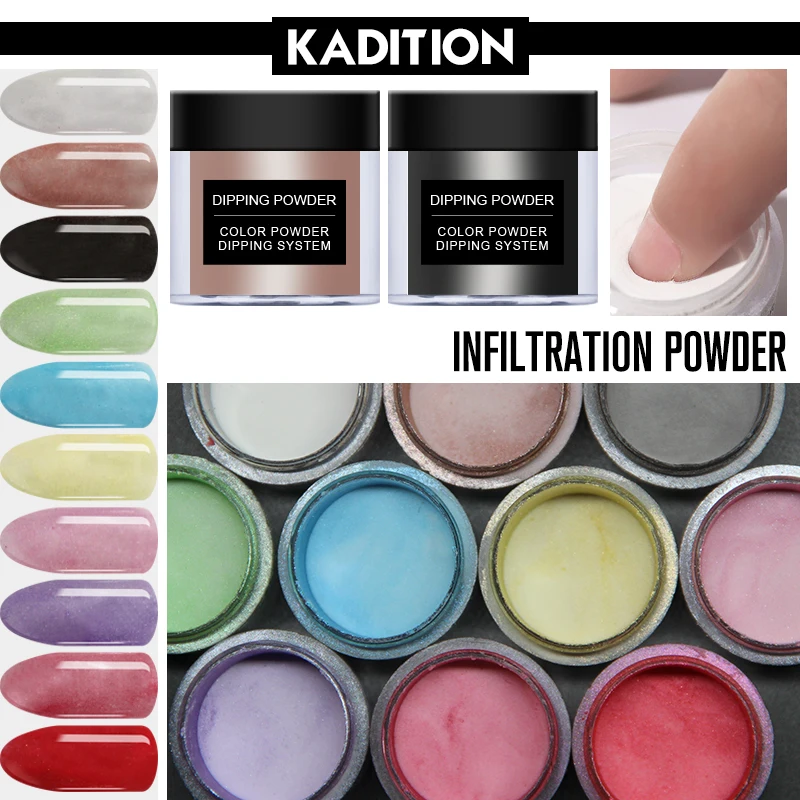 KADITION Новый порошок lnfiltration цвета глазурь для ногтей скраб цветной дизайн