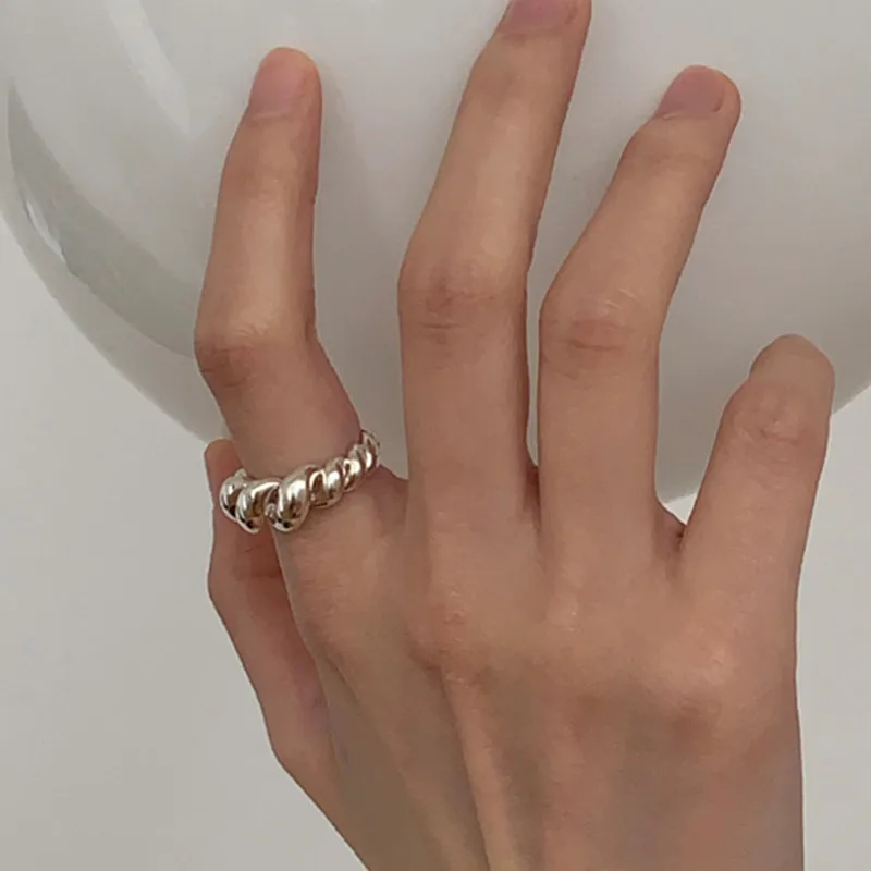 Золотистые и Серебристые геометрические витые кольца для женщин 2021 модные