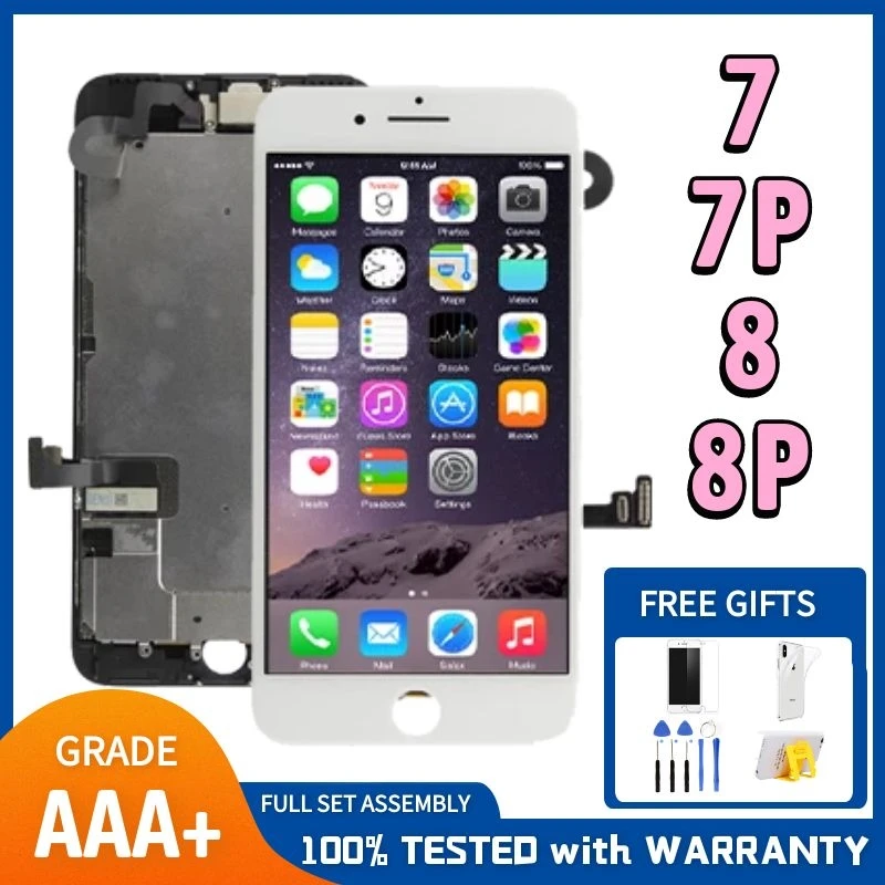 

AAA Full Set LCD Assembly For iPhone 7 8 Plus 7P 8P Screen Display 3D Touch Digitizer Assembly Replacement+Front Camera+Earpiece