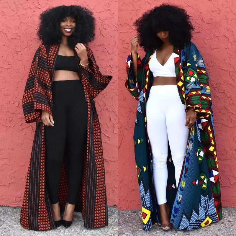 

Vetement Femme 2021 African Clothes For Women Pakistani Kimono Cardigan Dashiki Dress Kanga Hippie Clothing Robe Africaine Femme