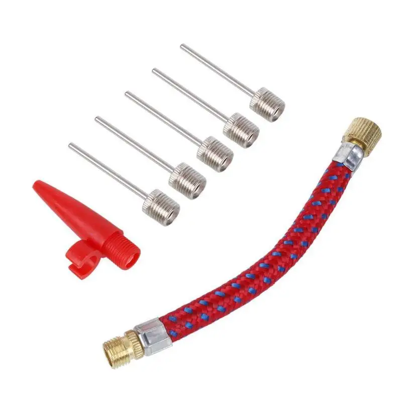 Bike Pump 7Pcs Needle Valve Connector Foot Ball Airbed Bicycle Tyre Adapter Kit | Спорт и развлечения