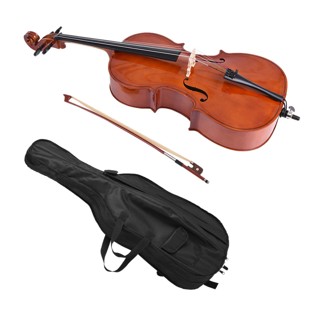 1/2 деревянная Виолончель матовая отделка липа лицевая доска с бантом сумка для