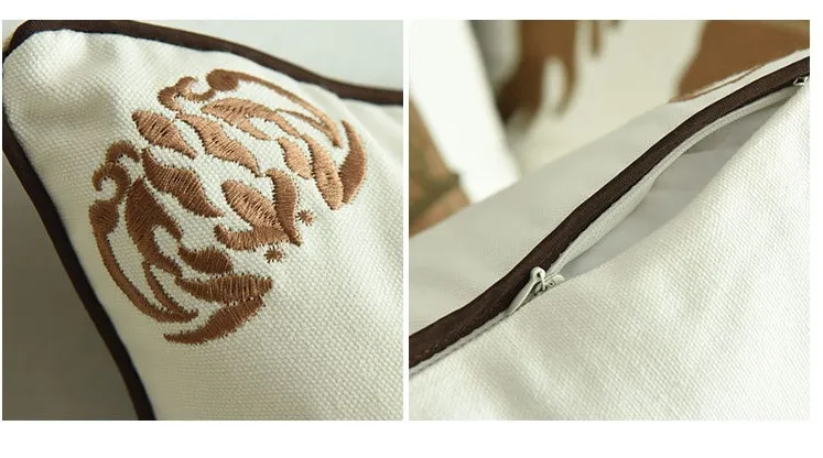 Чехол для подушки с вышивкой "China Art Horse" для домашнего украшения из хлопкового холста с геометрическим рисунком, размером 45x45 см, на подушку для дивана.