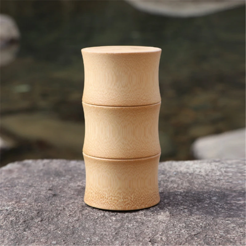 2 размера бамбуковые бутылки для хранения Кухонный Контейнер чая банки чехол