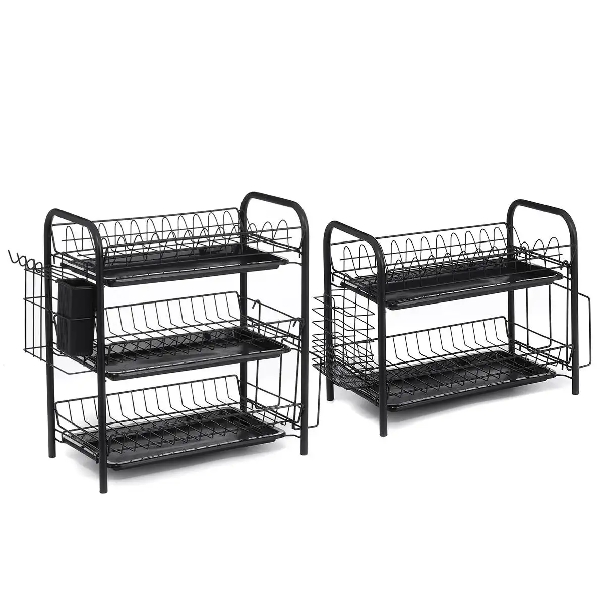 2/3 яруса сушилка для посуды держатель корзина покрытая железом домашняя