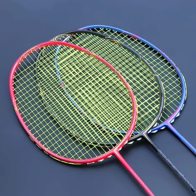 Супер светильник 8U 62-67 г Профессиональная полностью углеродная ракетка для бадминтона ультра светильник Raquette 22-30 фунтов Z-speed Force Free String Bag