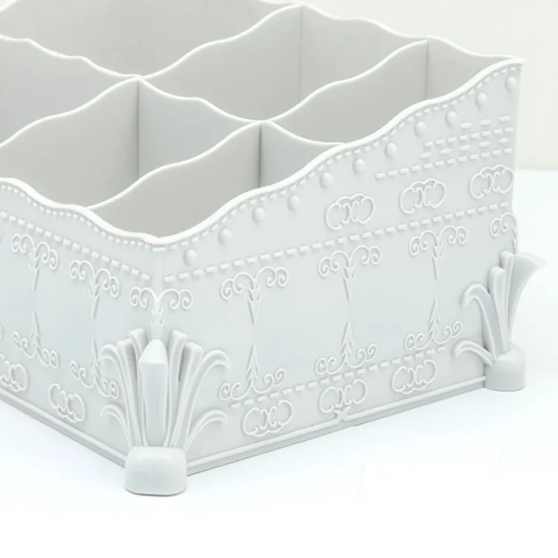 YIWUMART Европейский ретро акриловый ящик для хранения косметики 6 сеток Кисть ручка