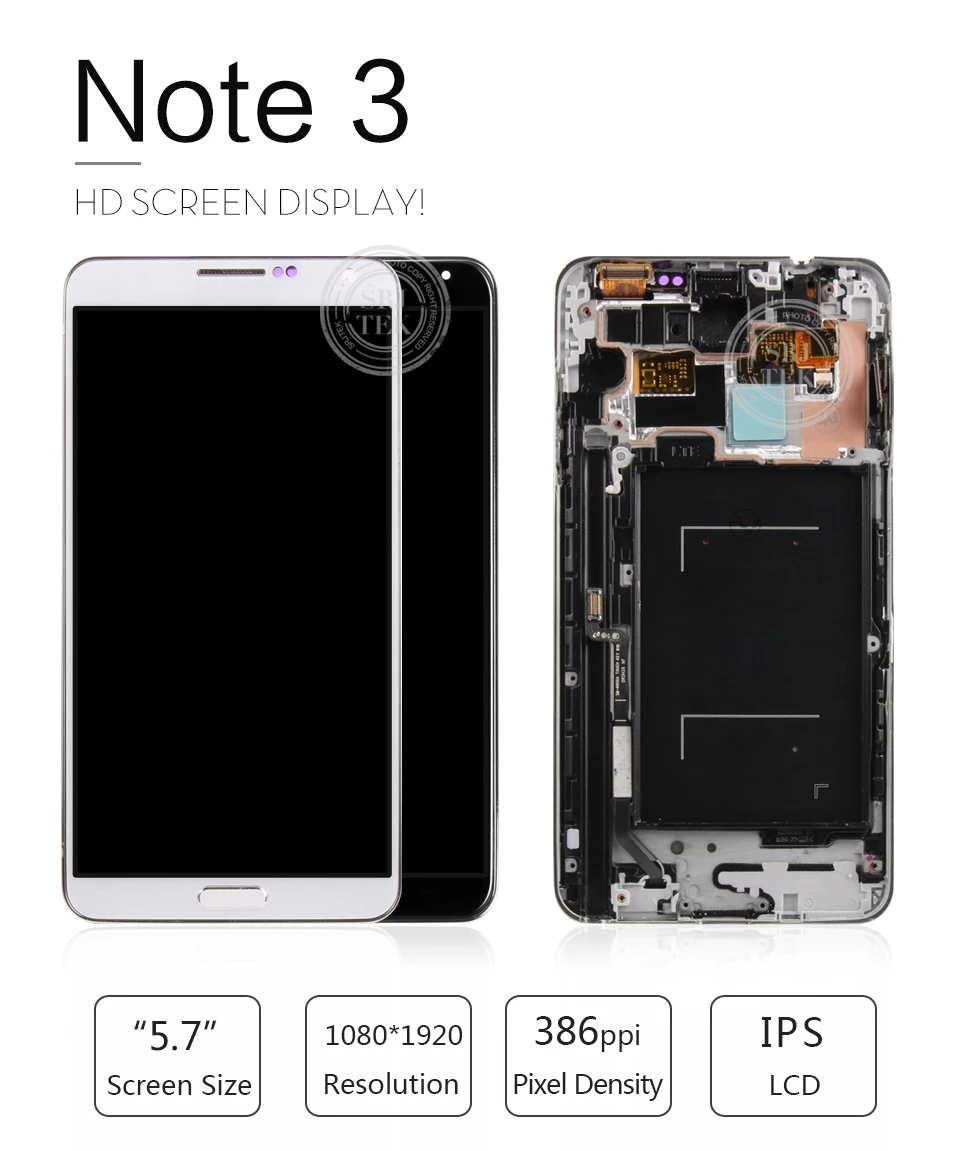 5,7 ''ips lcd для SAMSUNG Galaxy Note 3 lcd дисплей Note3 N9005 Сенсорный экран с рамкой N9002 N9006 N9000 N900A Замена