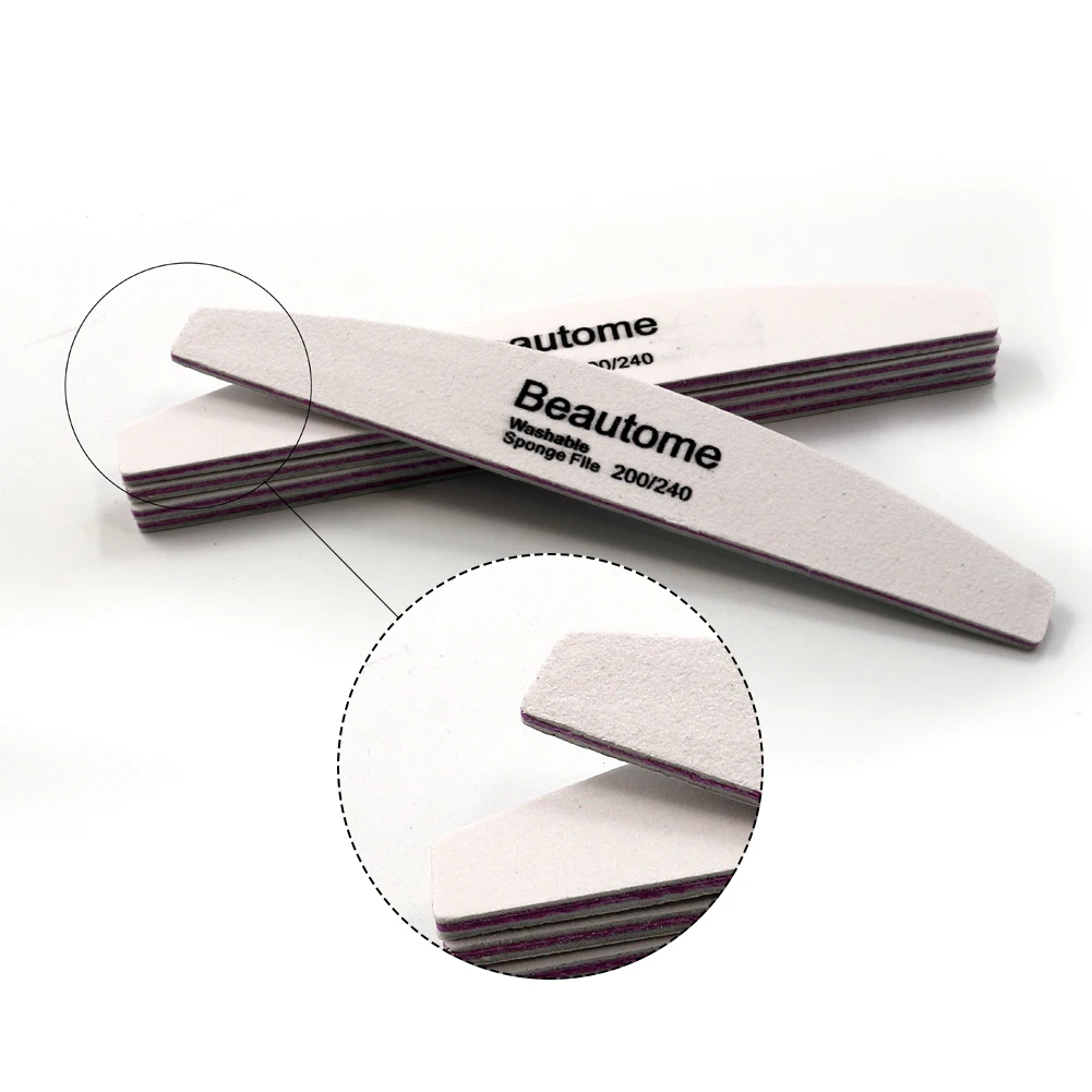 10 шт./лот 200/240 зернистый шлифовальный буфер для ногтей пилки наждачный Маникюр УФ