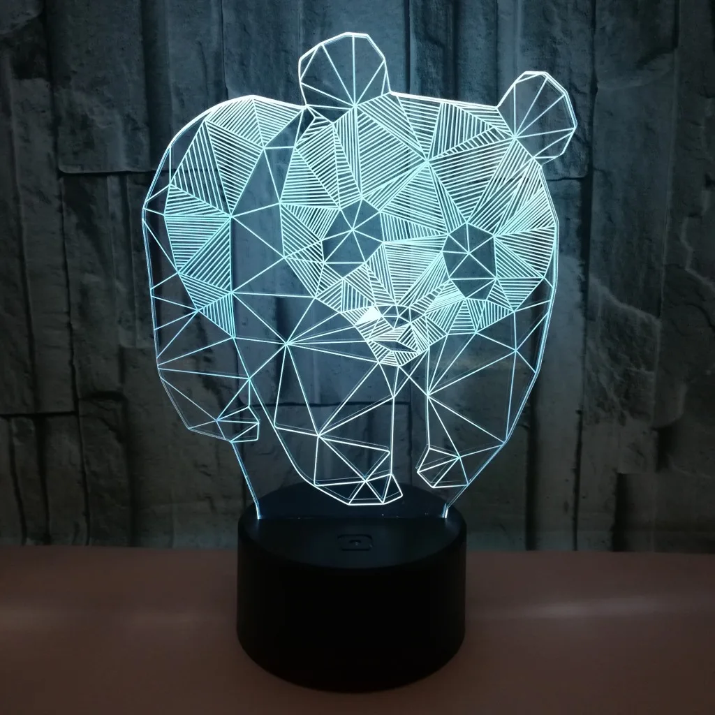

3D LED Night Light Panda with 7 Colors Light for Home Decoration Lamp Amazing Visualization Optical Illusion Awesome