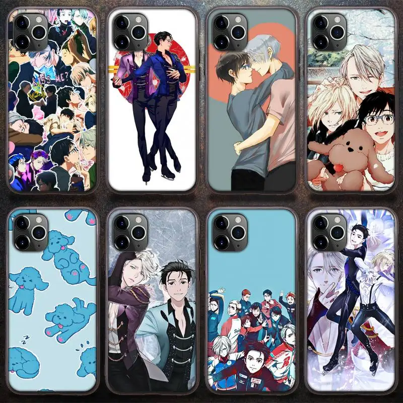 Милый аниме Yuri on Ice чехол для телефона iPhone 8 7 6 6S Plus X 5S SE 2020 XR 11 12 Pro mini pro XS MAX |