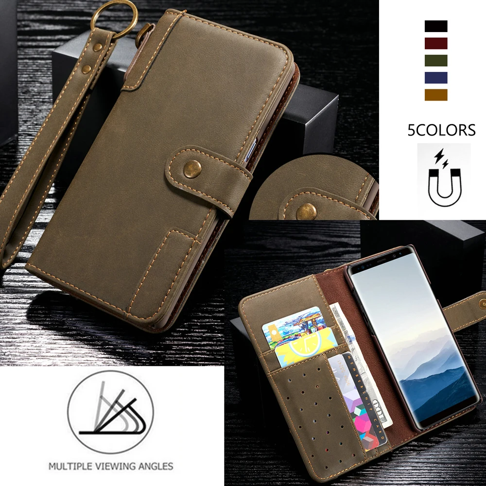 

Magnetic Flip Wallet Case For Samsung Galaxy S7Edge Luxury Leather Cover With Lanyard Keychain Card Skin Gaxalay S7 Edge Fundas
