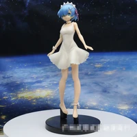 20cm relife in a different world from zero figure rem white dress ver pvc action figure model toys ornament fans toy gift
