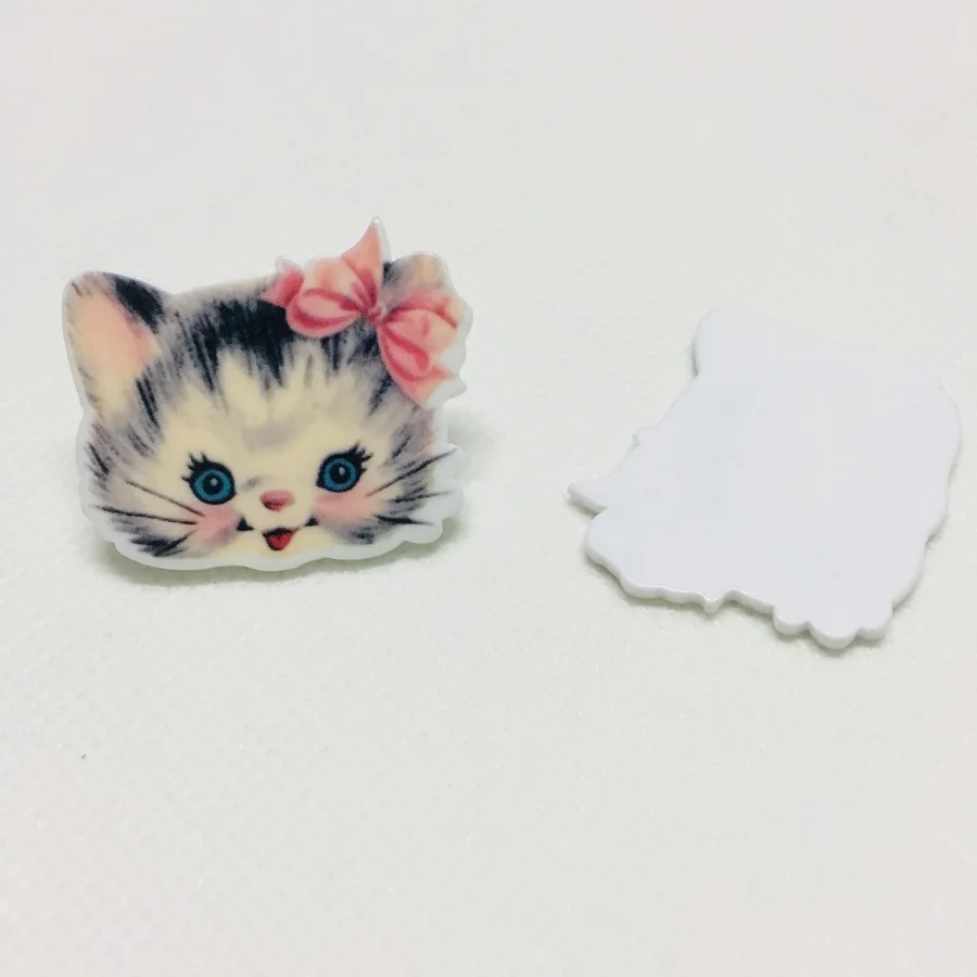 10 шт./лот плоский задник из смолы kawaii cat DIY полимерные кабошоны аксессуары для diy