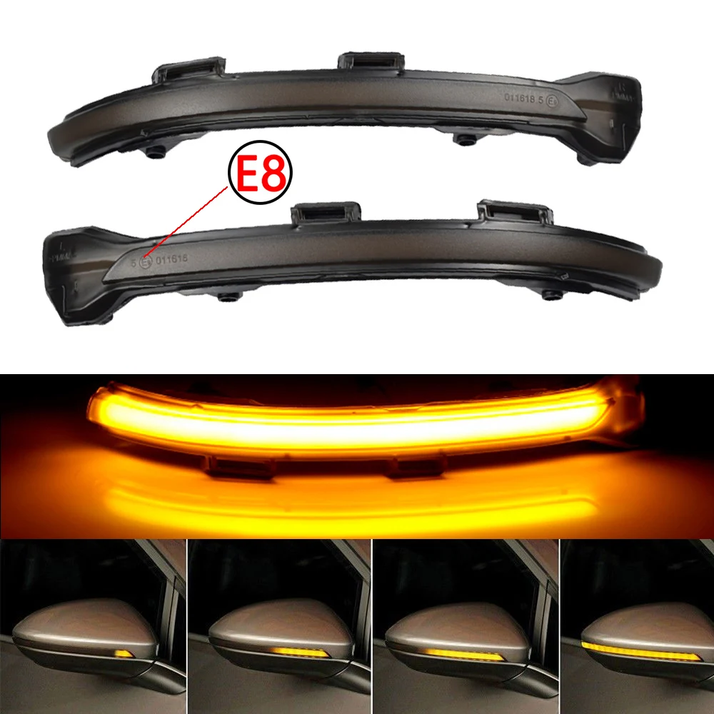 

2pcs Dynamic Turn Signal Light For Volkswagen VW Golf 7 7.5 Touran L II Sportsvan LED Wing Mirror Indicator Blinker Lamp