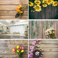vinyl custom photography backdrops prop scenery flower and wooden planks photography background 200207fk 0003