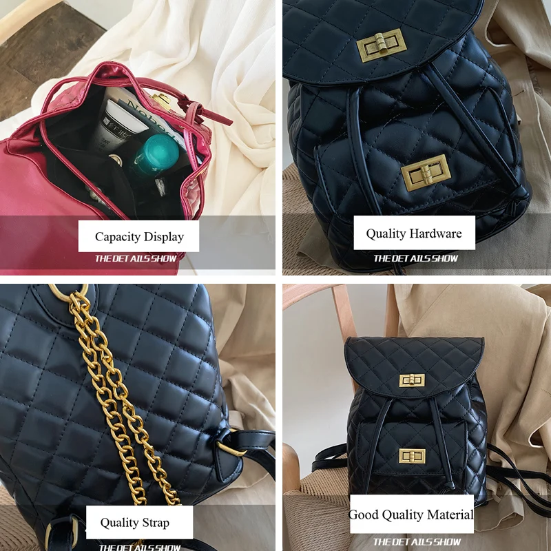 DORANMI кожаный мини-рюкзак в клетку с бриллиантами женские рюкзаки 2019 роскошный