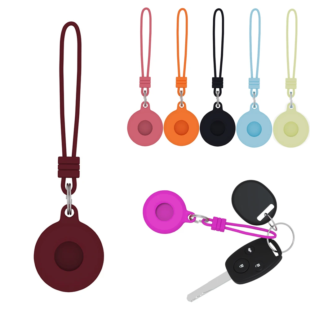 

Для Apple Airtags анти-потерянный протектор для устройства в виде ракушки локатор gps трекер защитный рукав чехол с ремешком для руки