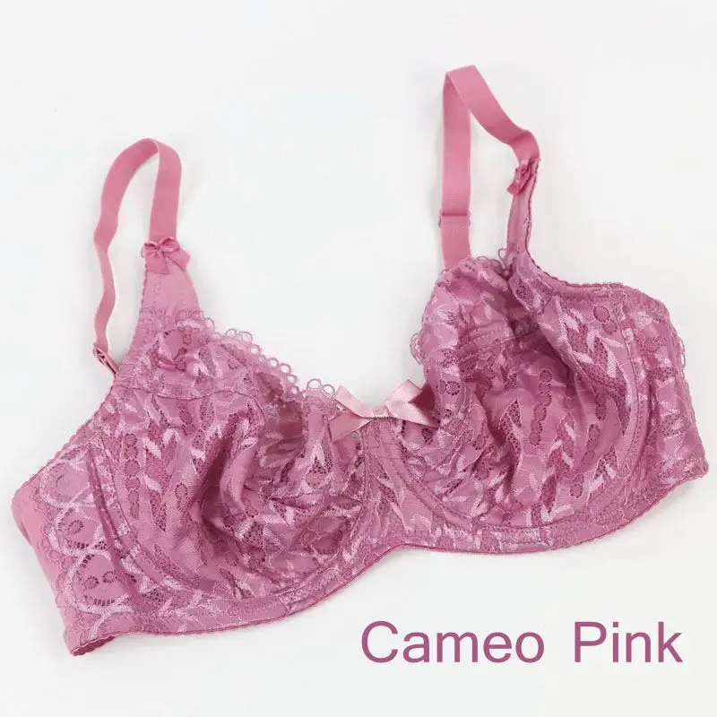 Cameo PariFairy, женский кружевной бюстгальтер без косточек, цветочный бюстгальтер без косточек, сексуальное женское белье, прозрачные Бюстгальтеры на косточках размера плюс - Цвет: Cameo