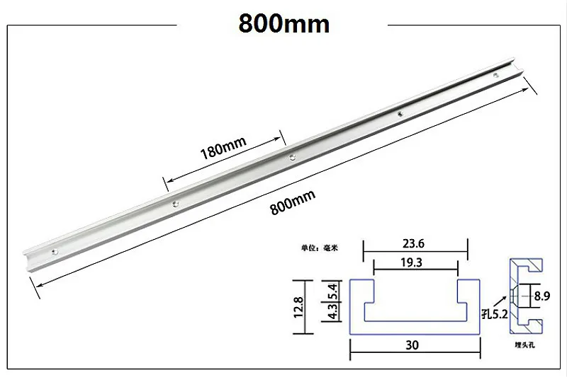 Aluminium alloy T-tracks Slot Miter Track And Miter Bar Slider Table Saw Miter Gauge Rod Woodworking Tools DIY