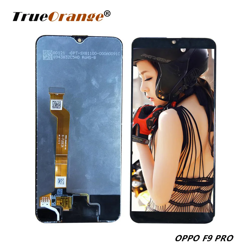 Black 6.3 inch New Full LCD DIsplay Touch Screen Digitizer Assembly With Frame For OPPO F9 Pro CPH1823 | Мобильные телефоны и